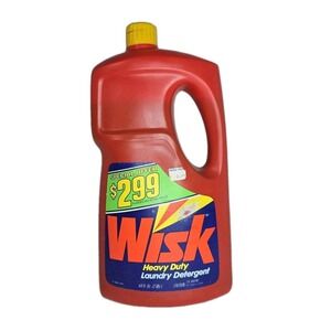 Vintage Wisk Laundry Detergent Heavy Duty Bottle NOS Open Bottle Damaged READ